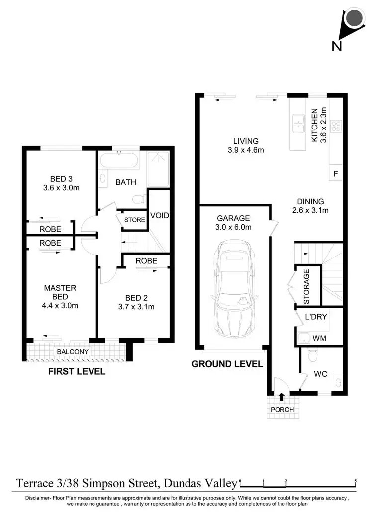 Floorplan of Homely townhouse listing, 3/38 Simpson Street, Dundas Valley NSW 2117
