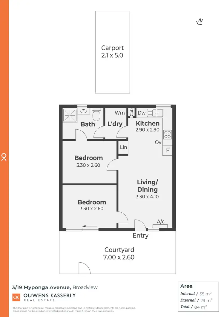 Floorplan of Homely unit listing, 3/19 Myponga Terrace, Broadview SA 5083