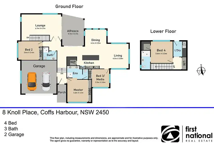 Floorplan of Homely house listing, 8 Knoll Place, Coffs Harbour NSW 2450