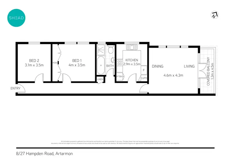 Floorplan of Homely apartment listing, 8/27 Hampden Road, Artarmon NSW 2064