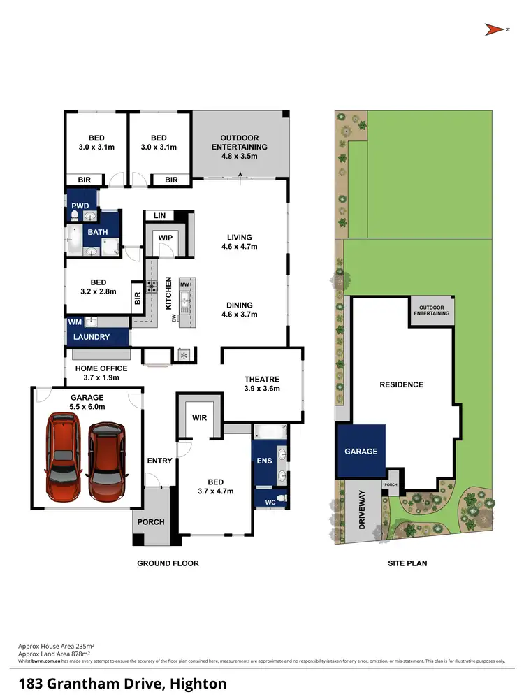Floorplan of Homely house listing, 183 Grantham Drive, Highton VIC 3216
