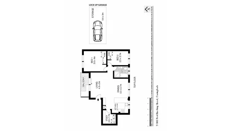 Floorplan of Homely apartment listing, 7/392 Port Hacking Road, Caringbah NSW 2229