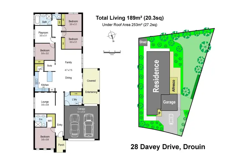 Floorplan of Homely house listing, 28 Davey Drive, Drouin VIC 3818