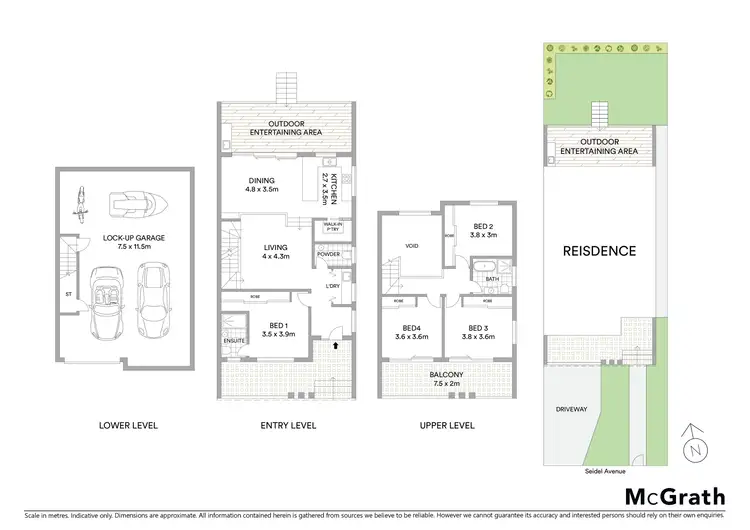 Floorplan of Homely semi-detached listing, 4 Seidel Avenue, Picnic Point NSW 2213