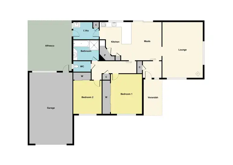 Floorplan of Homely house listing, 1/1824 Maryborough-Dunolly Road, Dunolly VIC 3472