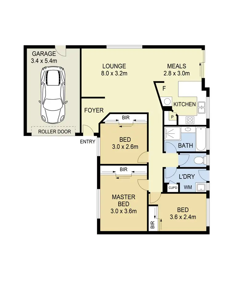Floorplan of Homely unit listing, 2/17 Yeats Drive, Delahey VIC 3037