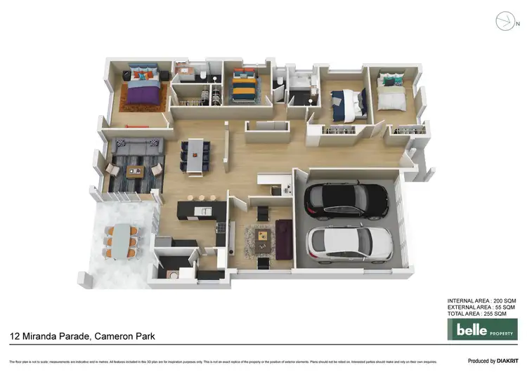 Floorplan of Homely house listing, 12 Miranda Parade, Cameron Park NSW 2285