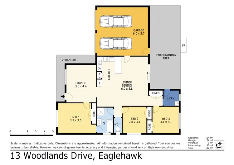 Floorplan of Homely house listing, 13 Woodlands Drive, Eaglehawk VIC 3556