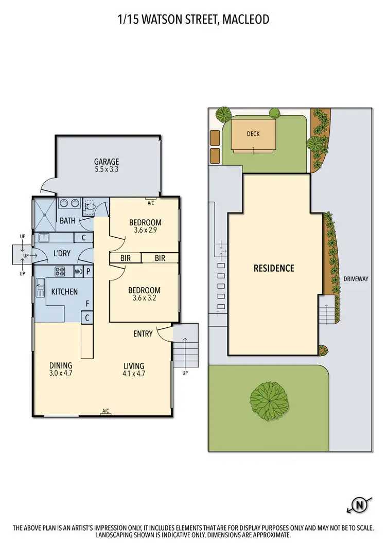 Floorplan of Homely unit listing, 1/15 Watson Street, Macleod VIC 3085