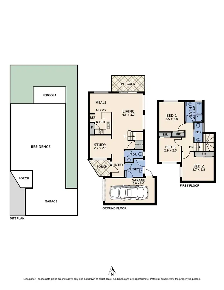 Floorplan of Homely townhouse listing, 3/36-38 George Street, Reservoir VIC 3073