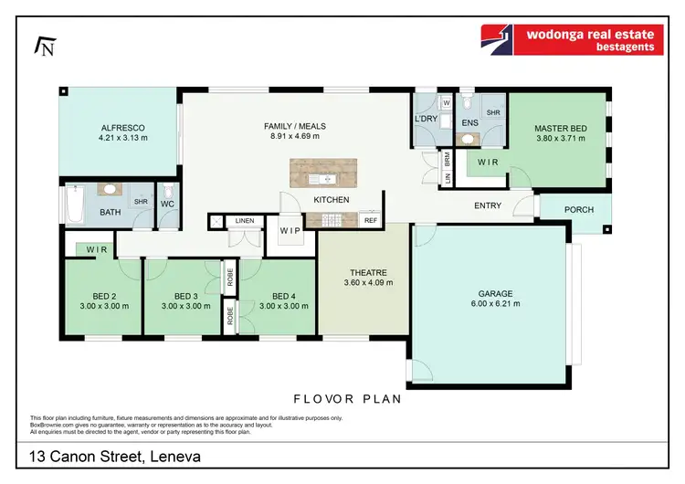 Floorplan of Homely house listing, 13 Canon Street, Leneva VIC 3691