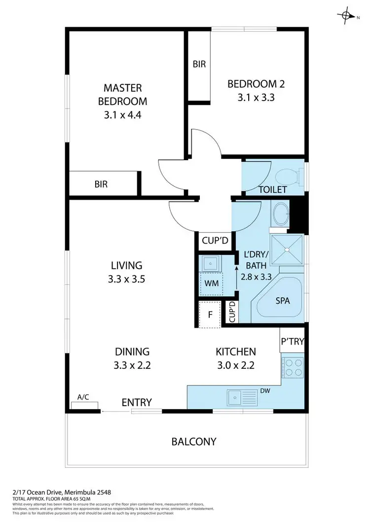 Floorplan of Homely unit listing, 2/17 Ocean Drive, Merimbula NSW 2548