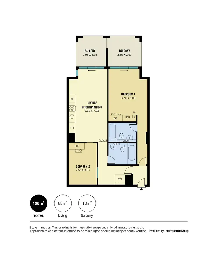 Floorplan of Homely apartment listing, 228/16 Holdfast Promenade, Glenelg SA 5045