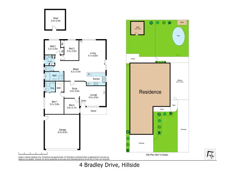 Floorplan of Homely house listing, 4 Bradley Drive, Hillside VIC 3037