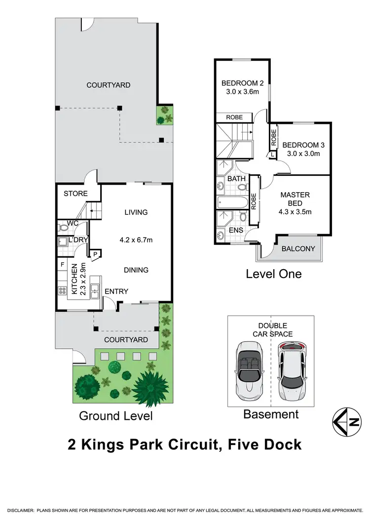 Floorplan of Homely townhouse listing, 2 Kings Park Circuit, Five Dock NSW 2046