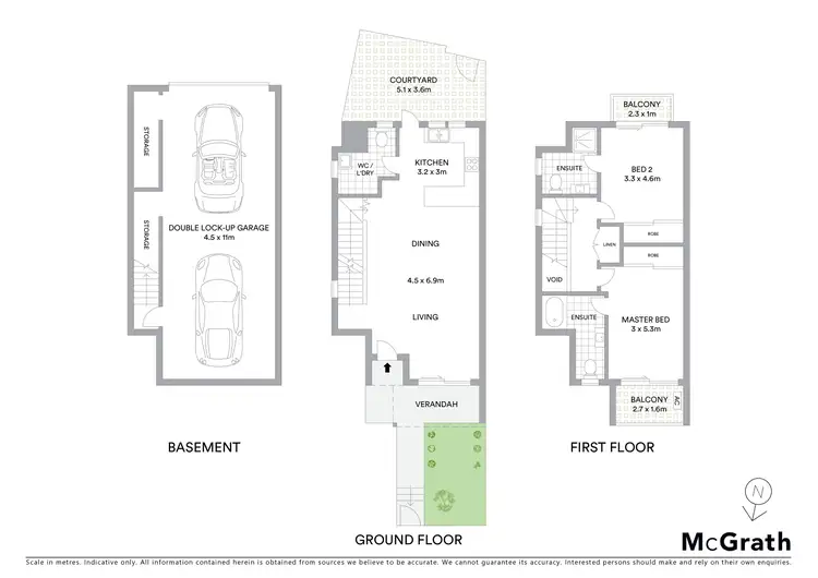 Floorplan of Homely townhouse listing, 1/2a William Street, South Hurstville NSW 2221
