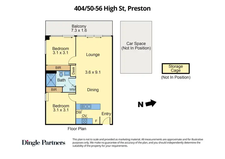 Floorplan of Homely apartment listing, H404/50-56 High Street, Preston VIC 3072