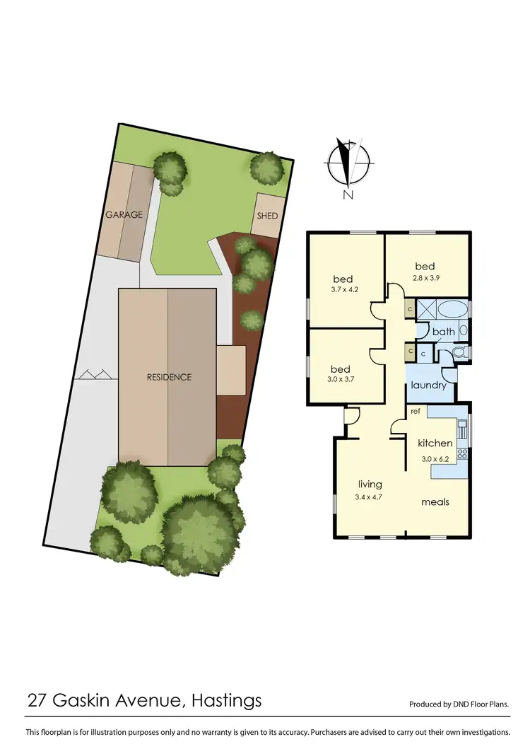 Floorplan of Homely house listing, 27 Gaskin Avenue, Hastings VIC 3915