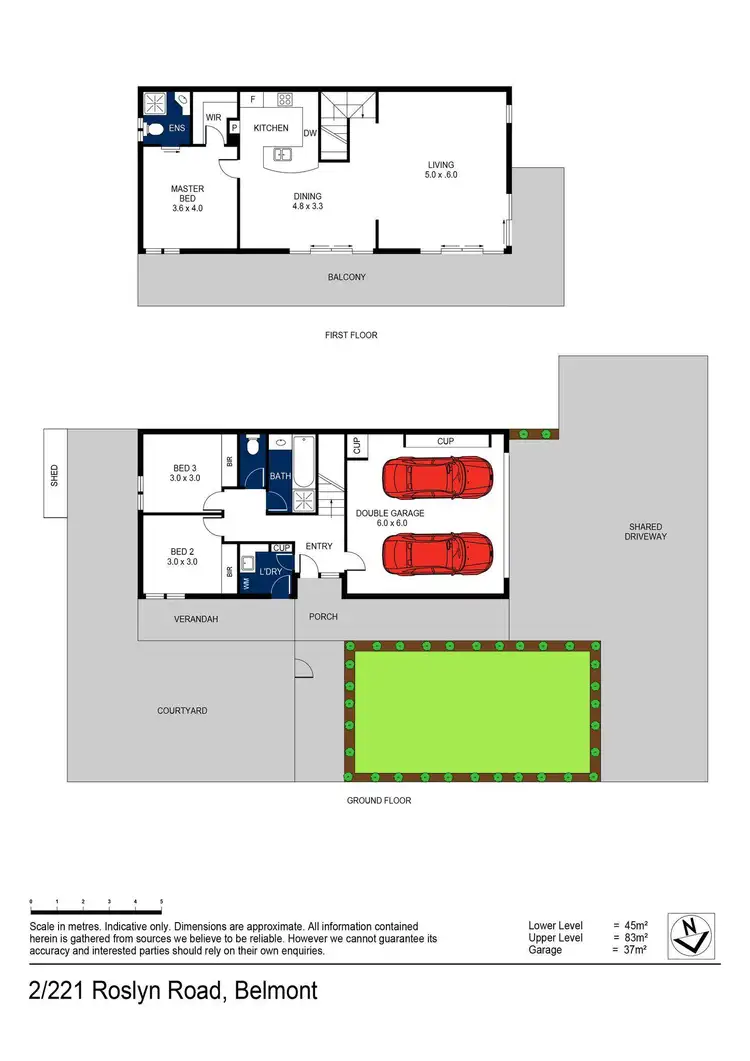 Floorplan of Homely townhouse listing, 2/221 Roslyn Road, Belmont VIC 3216