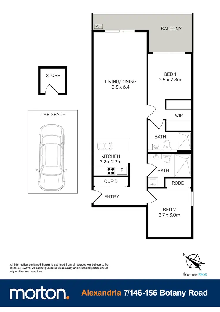 Floorplan of Homely apartment listing, 7/156 Botany Road, Alexandria NSW 2015