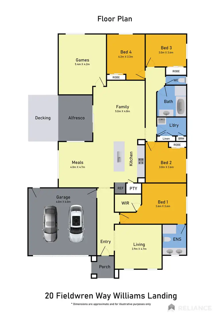 Floorplan of Homely house listing, 20 Fieldwren Drive, Williams Landing VIC 3027