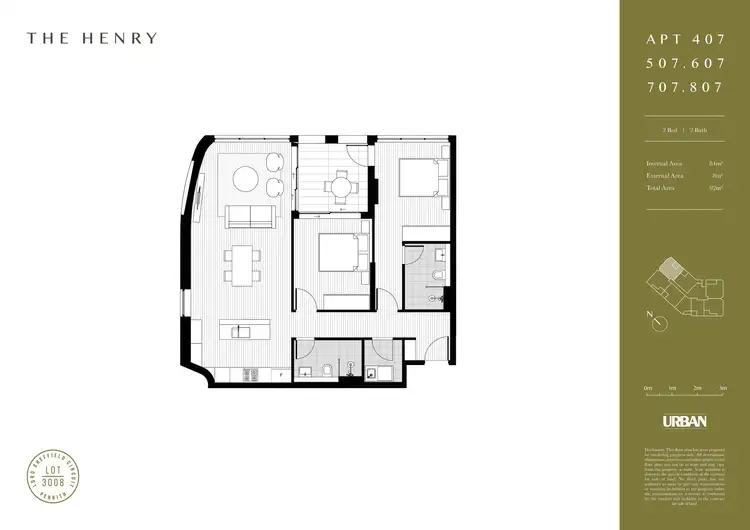 Floorplan of Homely apartment listing, 607/91 Lord Sheffield Circuit, Penrith NSW 2750