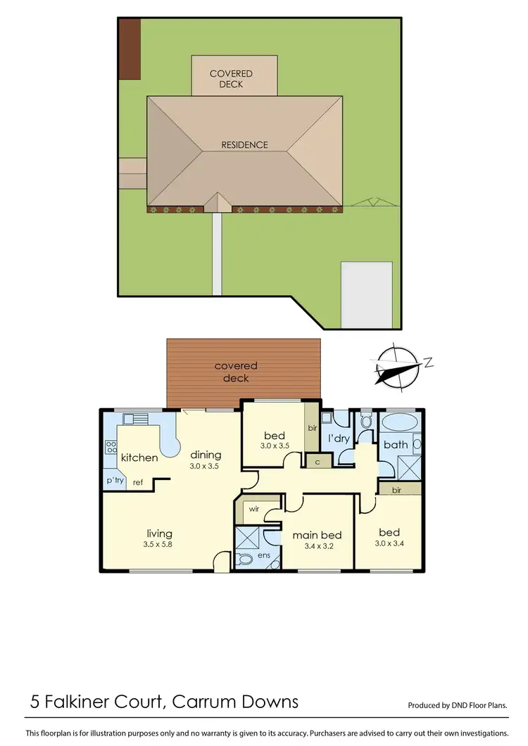 Floorplan of Homely house listing, 5 Falkiner Court, Carrum Downs VIC 3201