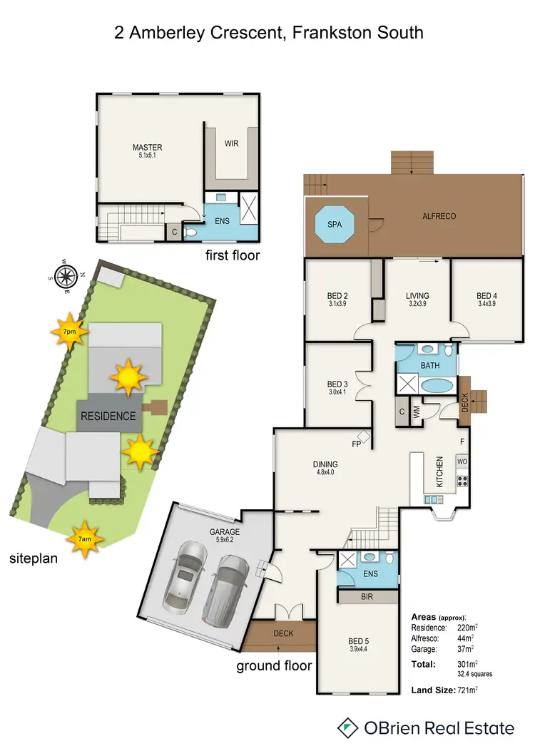 Floorplan of Homely house listing, 2 Amberley Crescent, Frankston South VIC 3199