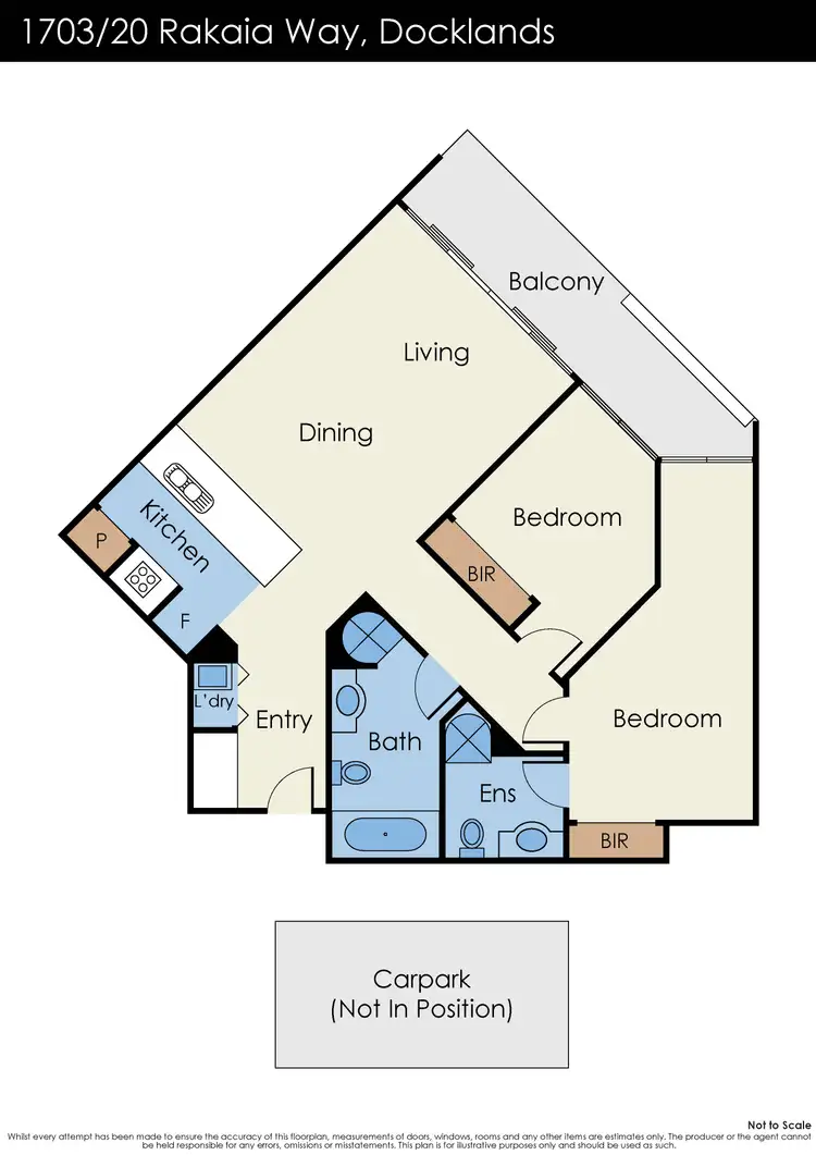 Floorplan of Homely apartment listing, 1703/20 Rakaia Way, Docklands VIC 3008