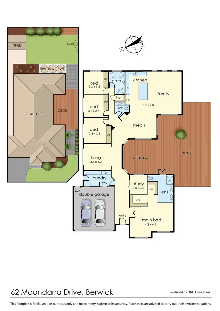 Floorplan of Homely house listing, 62 Moondarra Drive, Berwick VIC 3806