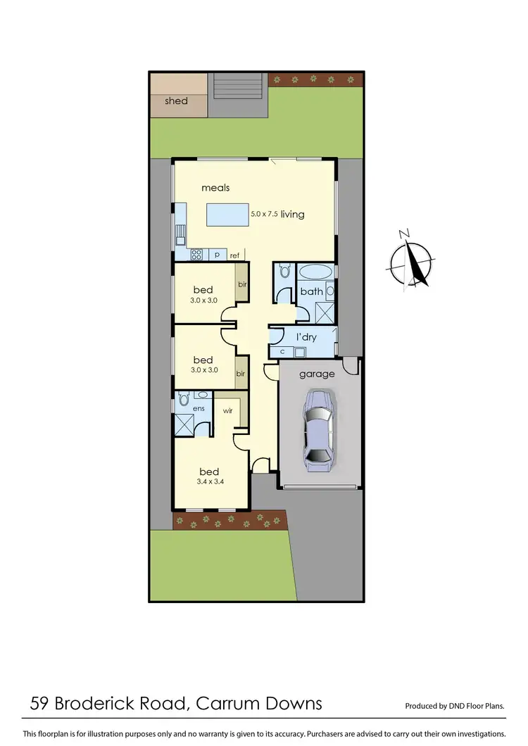 Floorplan of Homely house listing, 59 Broderick Road, Carrum Downs VIC 3201