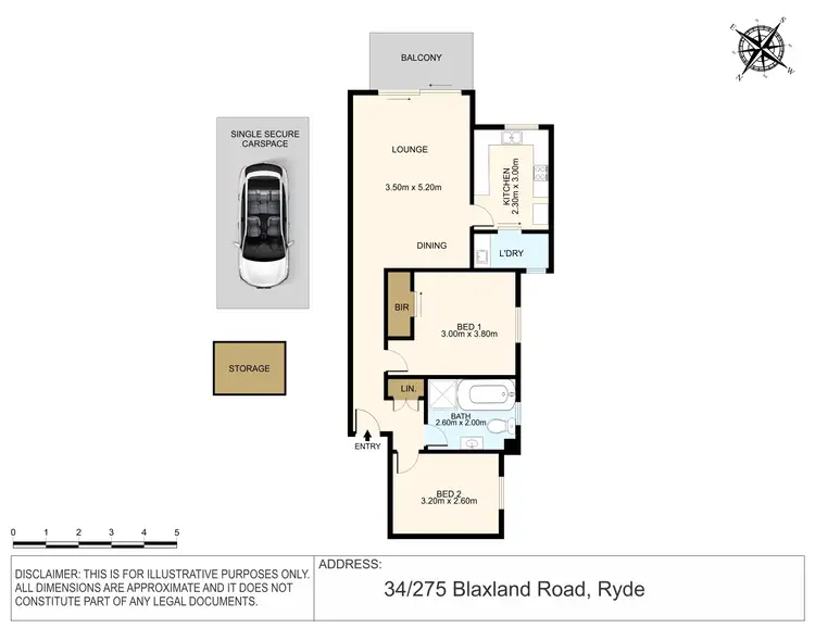 Floorplan of Homely apartment listing, 34/275 Blaxland Road, Ryde NSW 2112