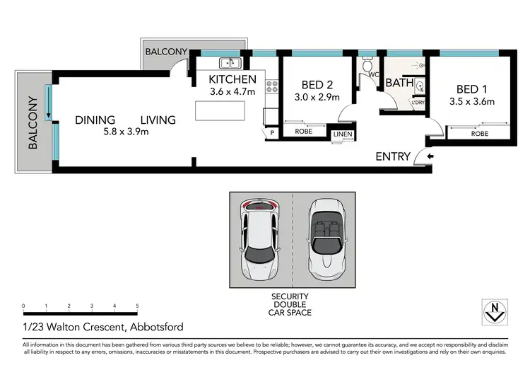 Floorplan of Homely apartment listing, 1/23 Walton Crescent, Abbotsford NSW 2046