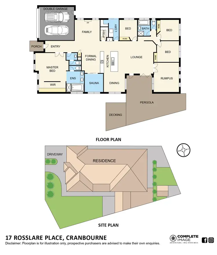 Floorplan of Homely house listing, 17 Rosslare Place, Cranbourne VIC 3977