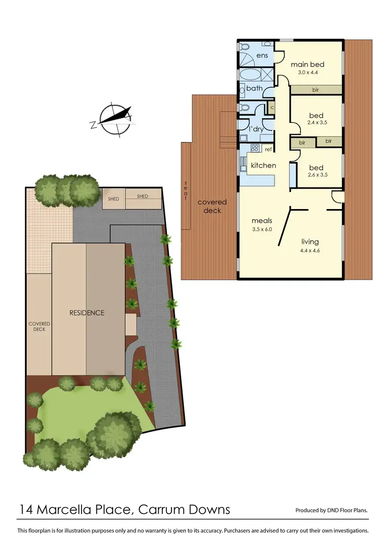 Floorplan of Homely house listing, 14 Marcella Place, Carrum Downs VIC 3201