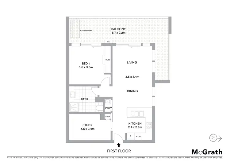 Floorplan of Homely apartment listing, 6/1 Pipeclay Street, Lawson ACT 2617