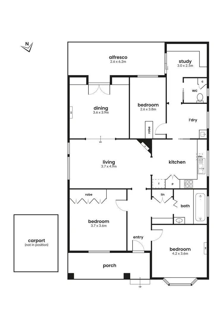Floorplan of Homely house listing, 59 Hobson Street, Newport VIC 3015