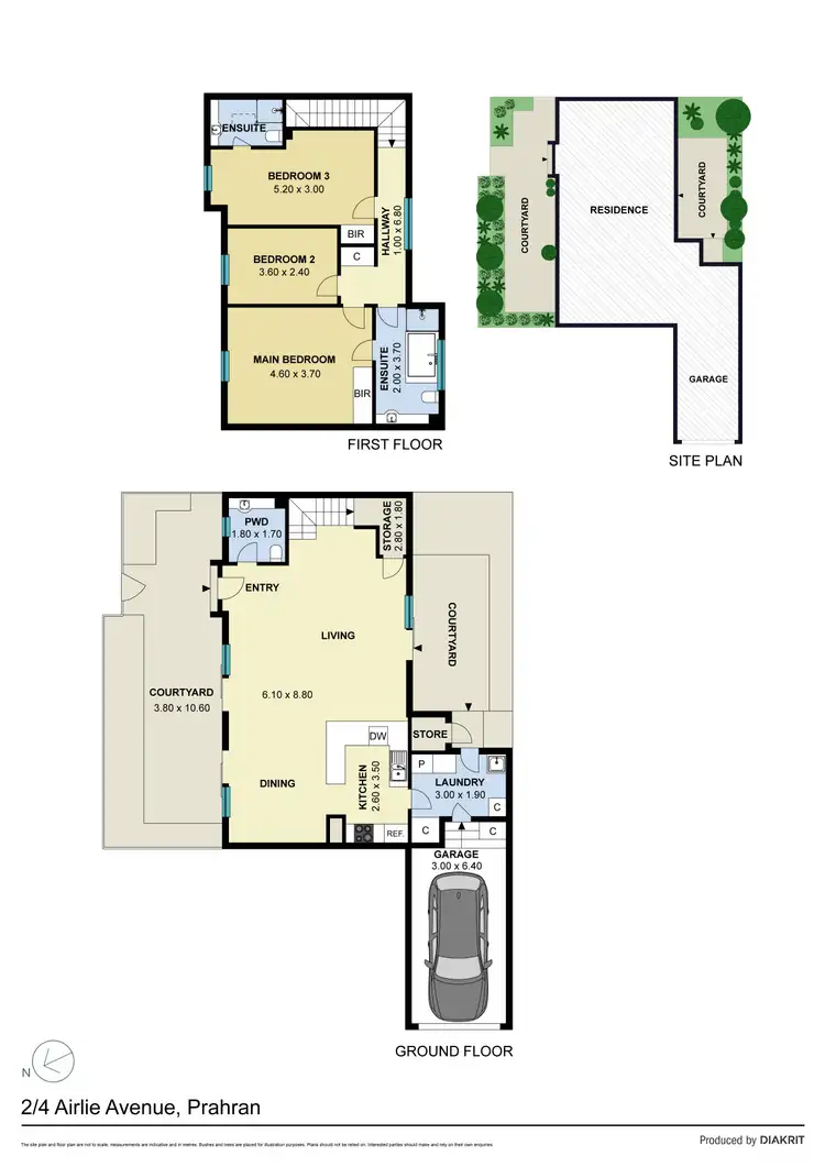 Floorplan of Homely townhouse listing, 2/4 Airlie Avenue, Prahran VIC 3181