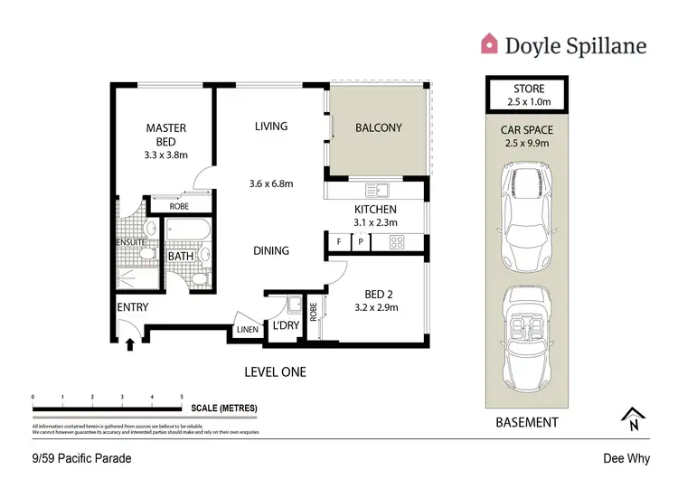 Floorplan of Homely unit listing, 9/59-61 Pacific Parade, Dee Why NSW 2099