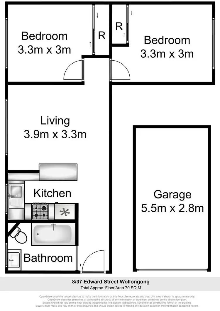 Floorplan of Homely apartment listing, 8/37 Edward Street, Wollongong NSW 2500