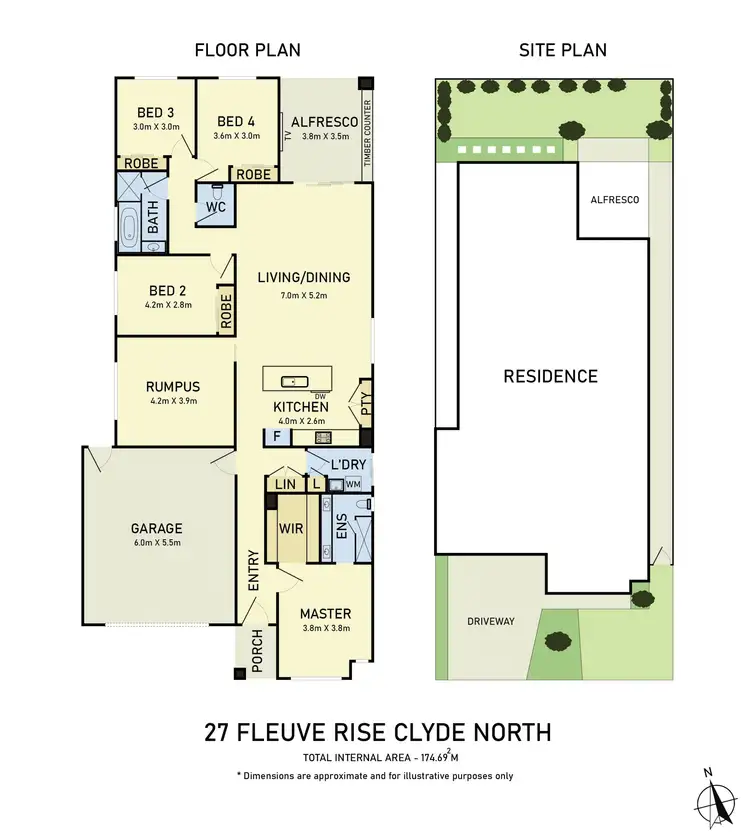Floorplan of Homely house listing, 27 Fleuve Rise, Clyde North VIC 3978