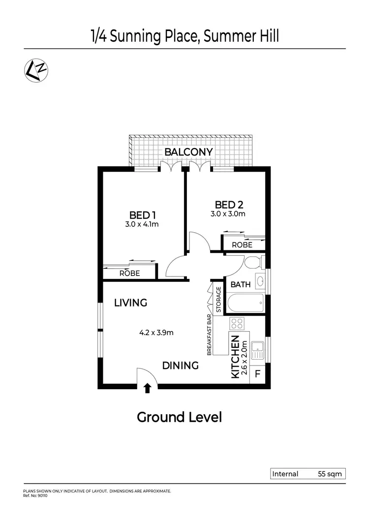 Floorplan of Homely unit listing, 1/4 Sunning Place, Summer Hill NSW 2130