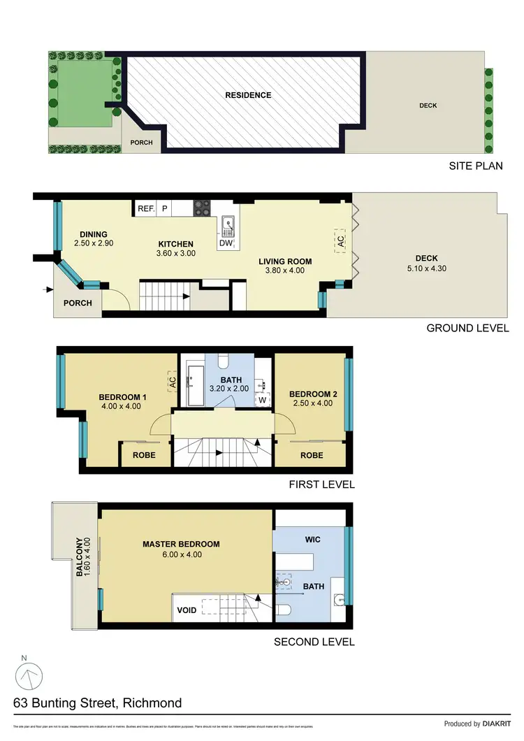 Floorplan of Homely townhouse listing, 63 Bunting Street, Richmond VIC 3121