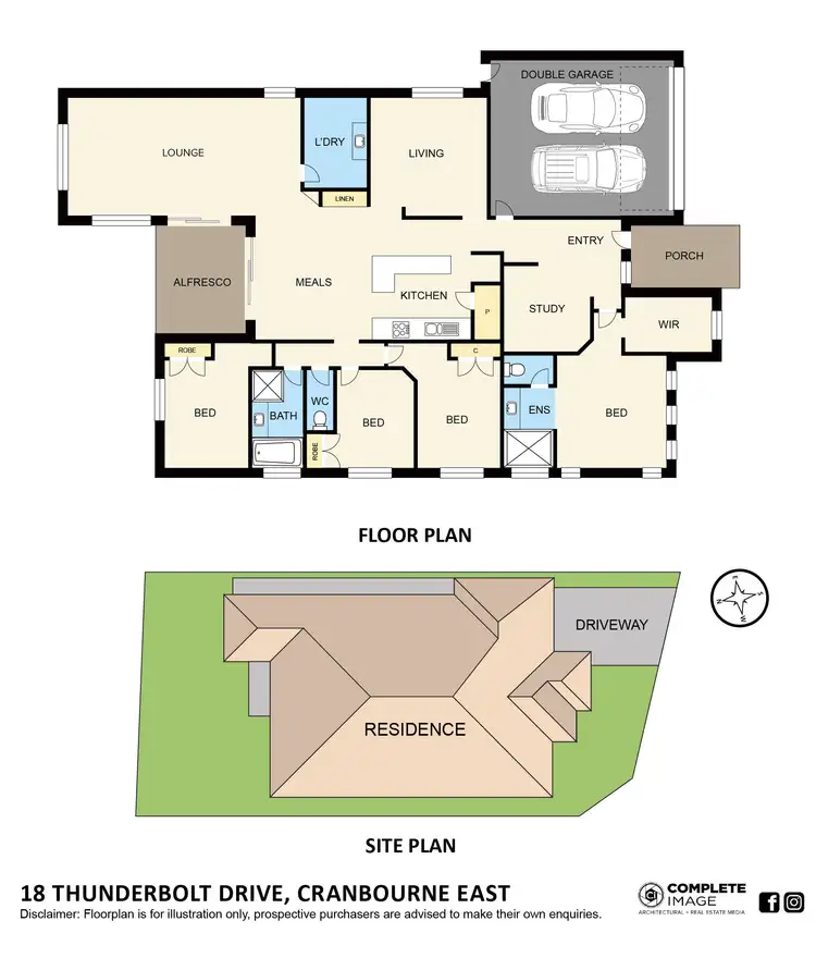 Floorplan of Homely house listing, 18 Thunderbolt Drive, Cranbourne East VIC 3977