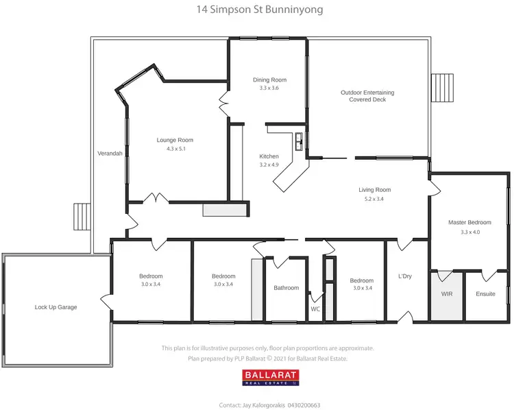 Floorplan of Homely house listing, 14 Simpson Street, Buninyong VIC 3357