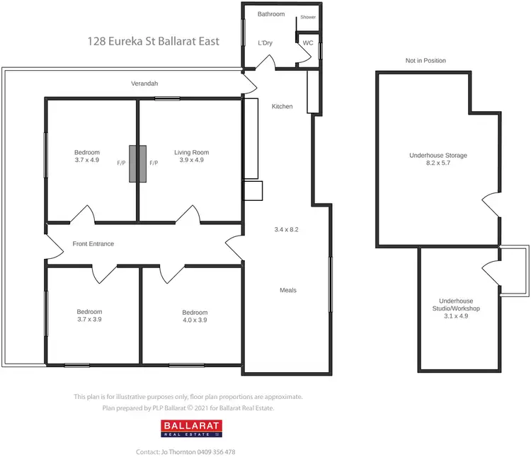 Floorplan of Homely house listing, 128 Eureka Street, Ballarat East VIC 3350