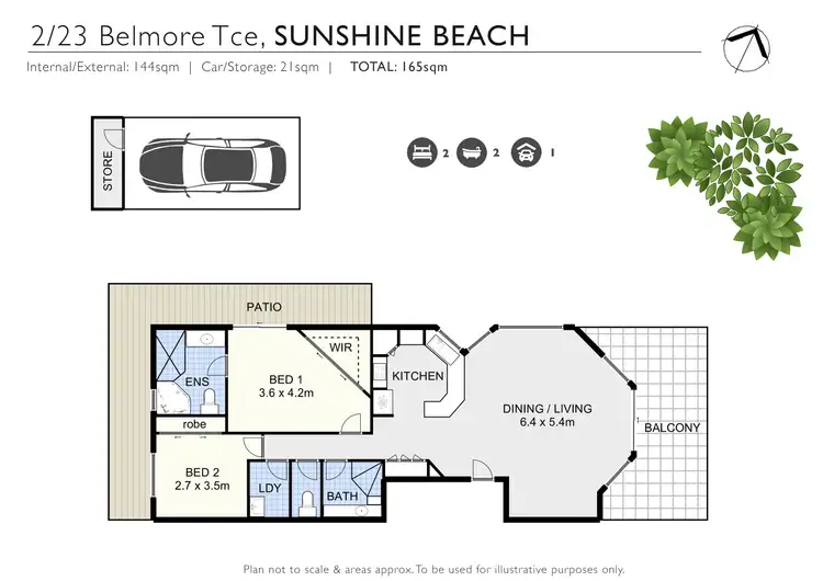Floorplan of Homely apartment listing, 2/23 Belmore Terrace, Sunshine Beach QLD 4567