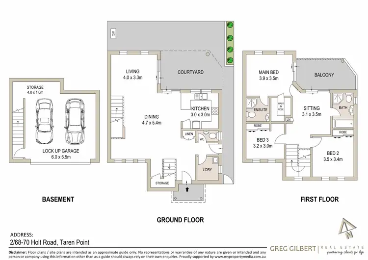 Floorplan of Homely townhouse listing, 2/70 Holt Road, Taren Point NSW 2229