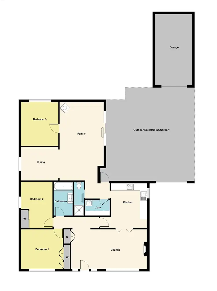 Floorplan of Homely house listing, 75 Majorca Road, Maryborough VIC 3465