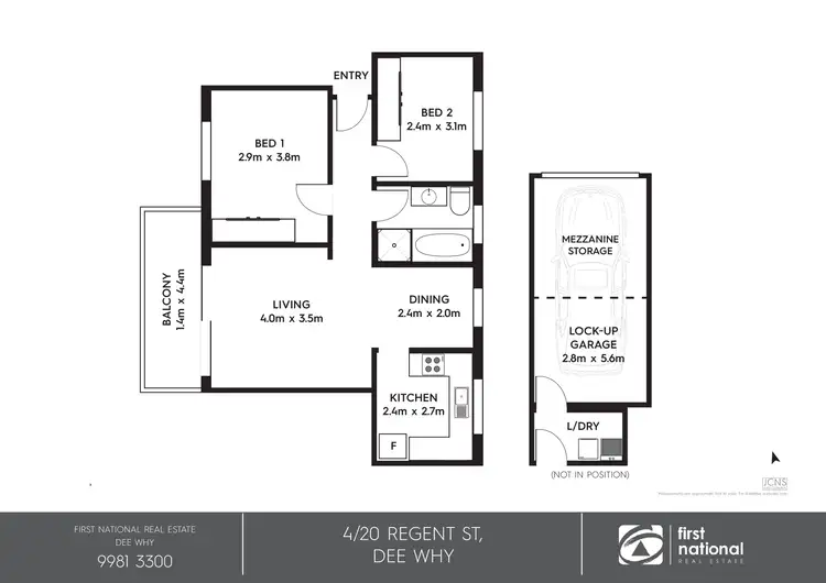 Floorplan of Homely apartment listing, 4/20 Regent Street, Dee Why NSW 2099
